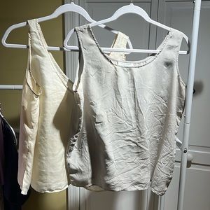 2 blouse for women Cream beige.